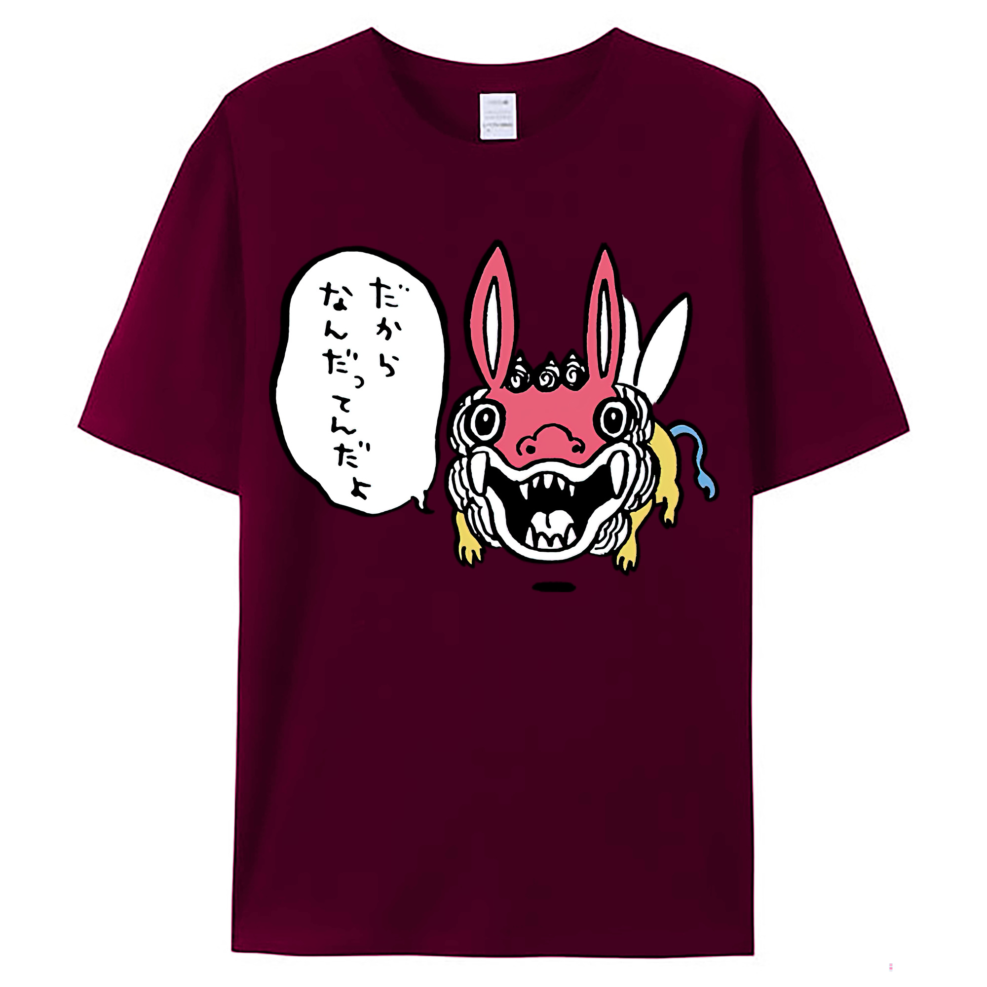 （画像用） ちいかわ でかつよ Chii-kawa Dekatsuyo レディースカジュアルプリントTシャツ（綿100％）